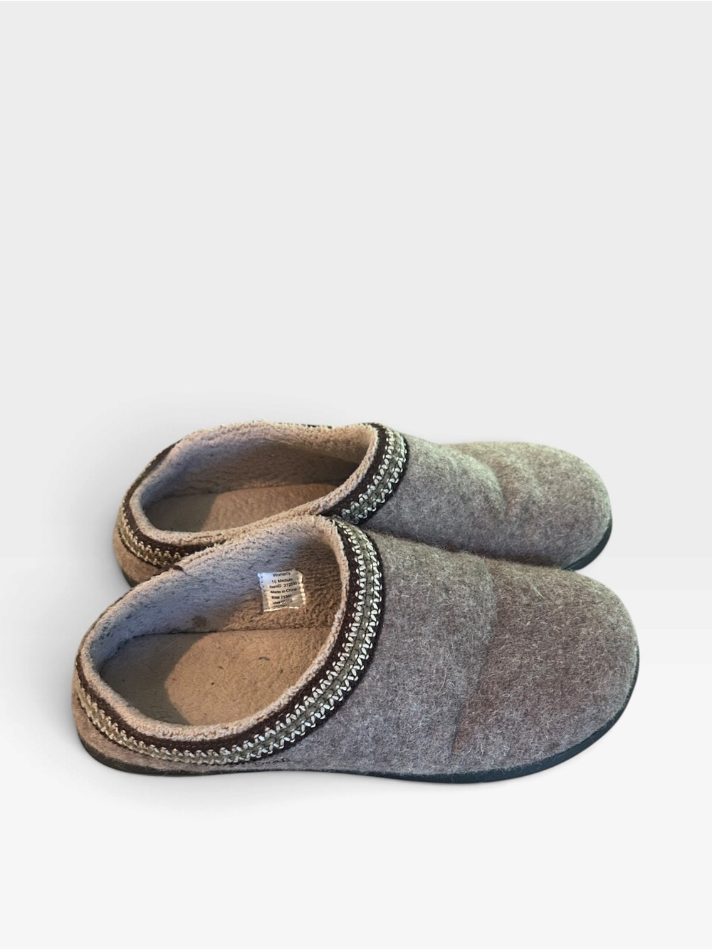L.L. Bean wool Cozy Women's Slip-On Clog Slippers size 10